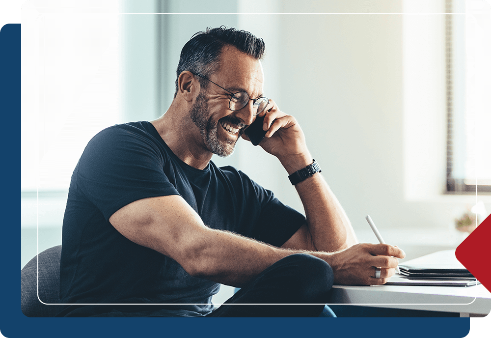 image of a man on the phone